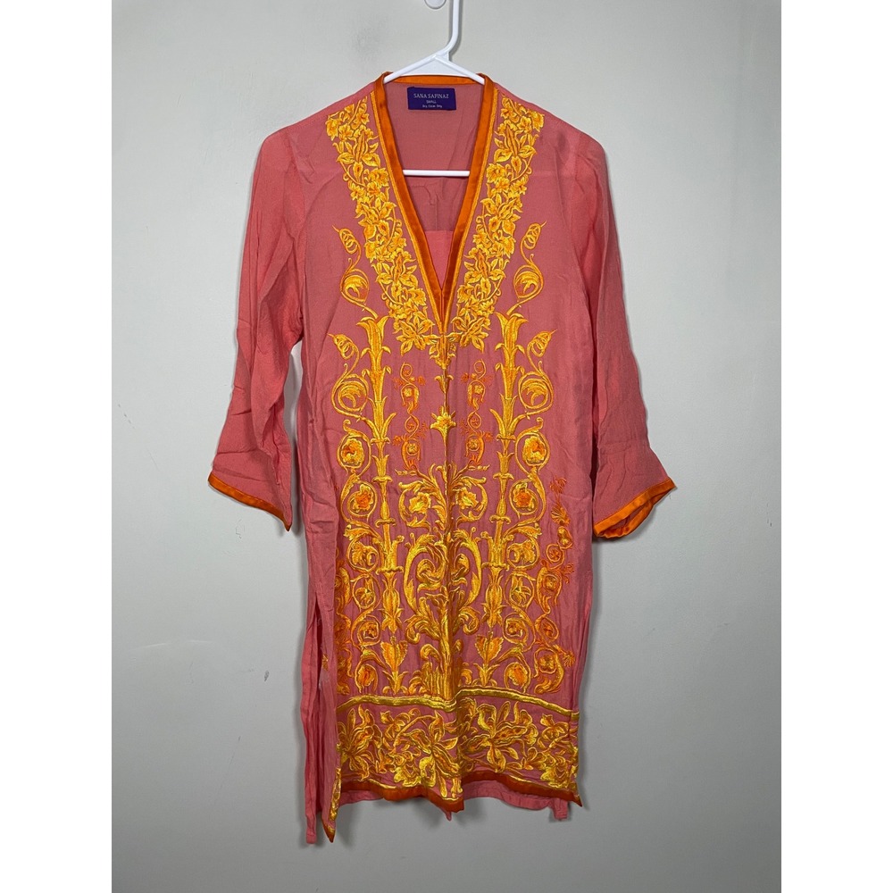 Sana Safinaz Tunic Kurta Embroidered Top Size Small Pakistani Traditional